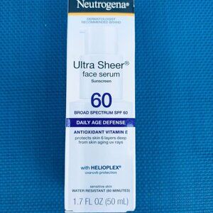 Neutrogena - Ultra Sheer Face Surem Sunscreen SPF 60, 1.7 oz New
